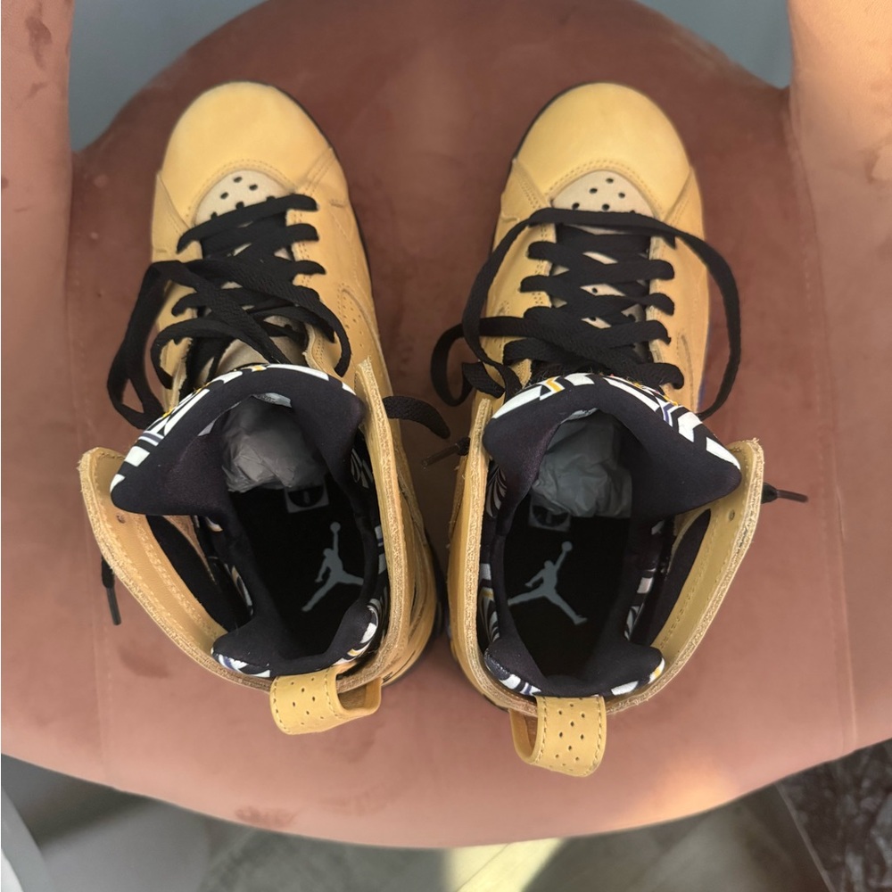 Jordan High Top Sneakers in Tan and Black - Picture 4 of 5